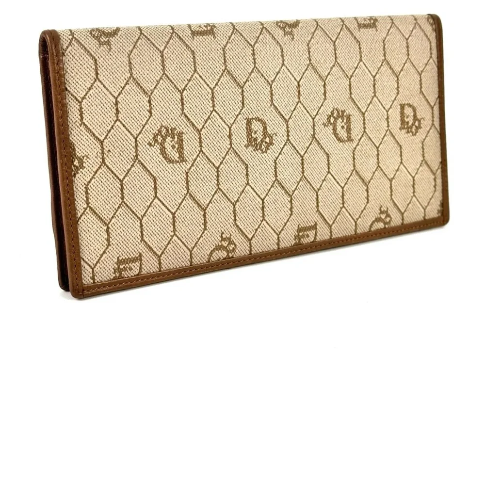 100% authentic vintage Dior wallet Dior Vintage Long Wallet Purse Honeycomb